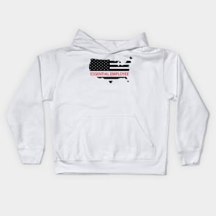 Essential Employee Flag Kids Hoodie